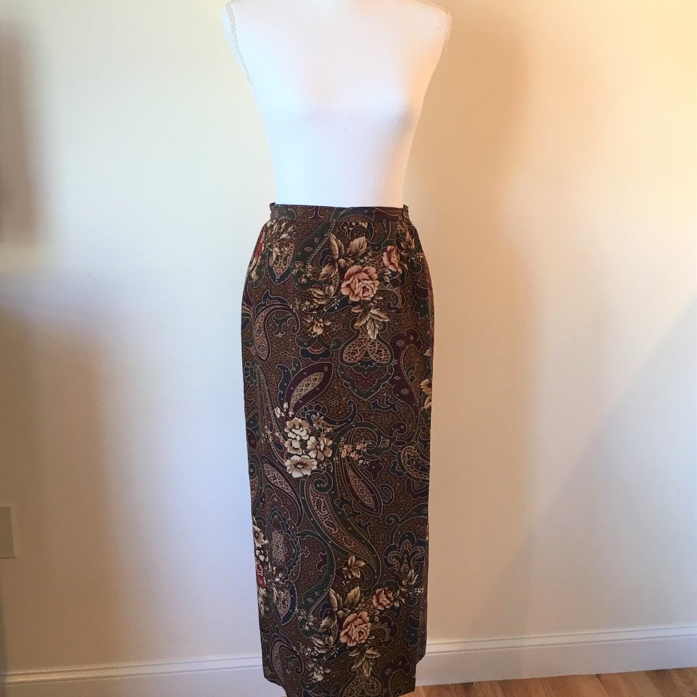 Talbots Paisley Wrap Skirt - Size 4